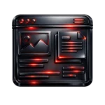 Website content icon showing written pages and text elements